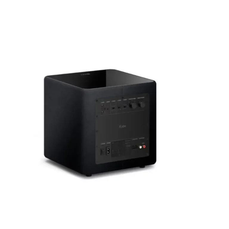 KEF Kube 8 MIE – Caisson de Basses Actif à l'Avant – Noir Brillant