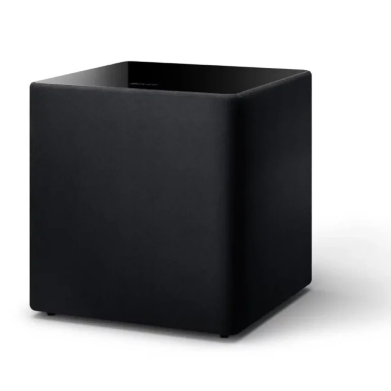 KEF Kube 15 MIE – Caisson de Basses Actif à l'Avant – Noir Brillant