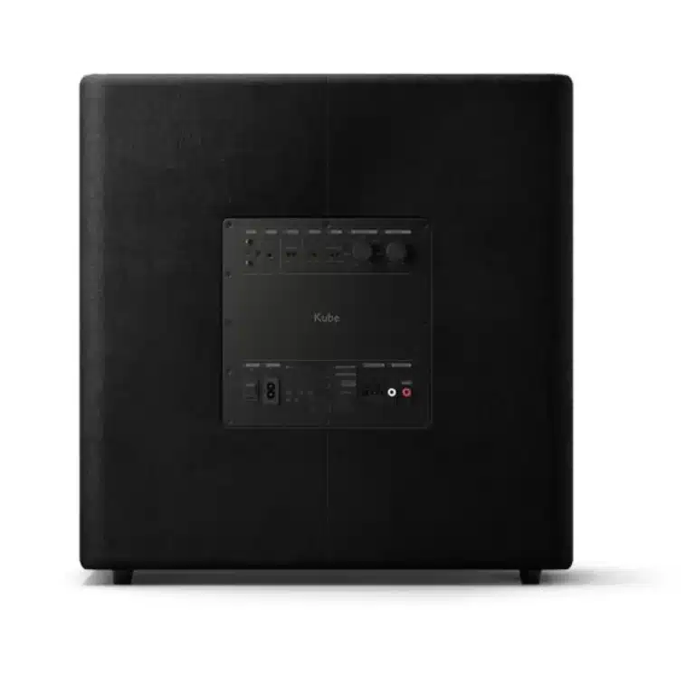 KEF Kube 15 MIE – Caisson de Basses Actif à l'Avant – Noir Brillant