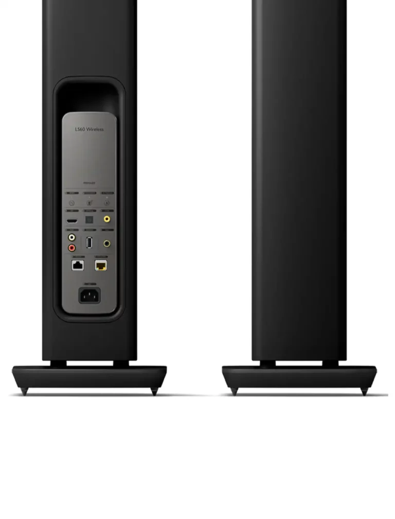 KEF Uni-Q Powered Floorstanding Tower Speakers Wireless Color Black (LS60 Meta)